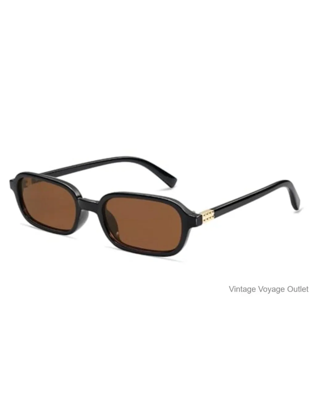 Women's Small Rectangular Retro Sunglasses UV400 Protection 90s Square Vintage